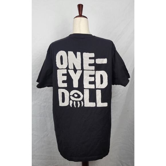 One-Eyed Doll Cotton Extra Large XL Black Graphic Tee - Picture 3 of 5